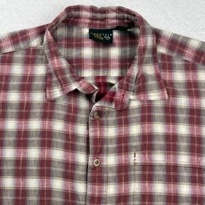 Mountain Hardwear Plaid Flannel Shirt Short Sleeve Button‎ Up Mens XL